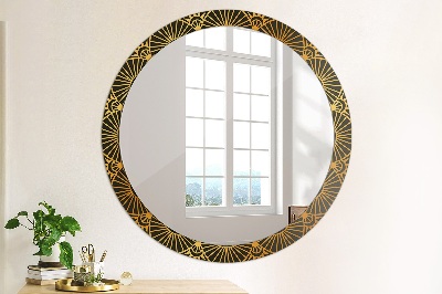 Round decorative wall mirror Gold mandala