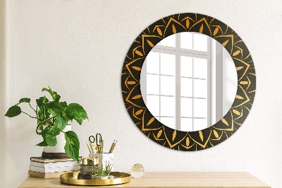 Round decorative wall mirror Gold mandala