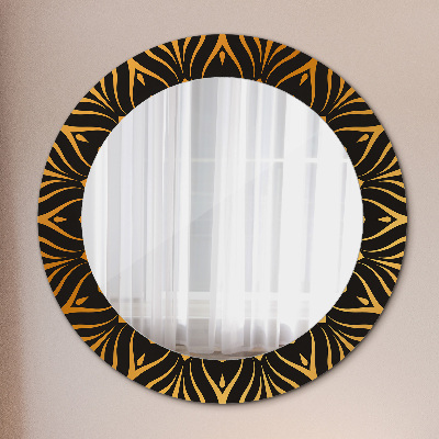 Round decorative wall mirror Gold mandala