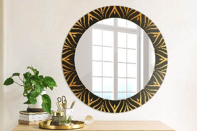 Round decorative wall mirror Gold mandala