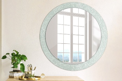 Round decorative wall mirror Hand drawn composition