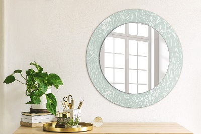 Round decorative wall mirror Hand drawn composition