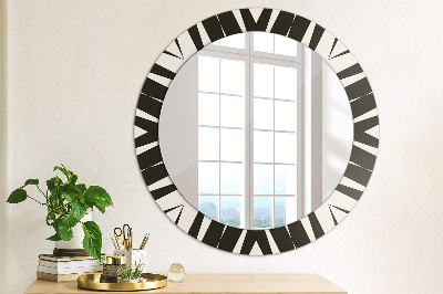 Round mirror decor Abstract geometric composition