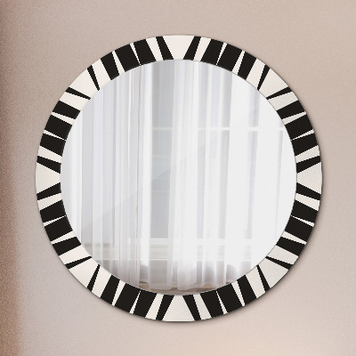 Round mirror decor Abstract geometric composition