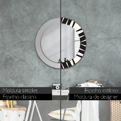 Round mirror decor Abstract geometric composition