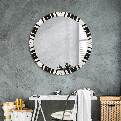 Round mirror decor Abstract geometric composition