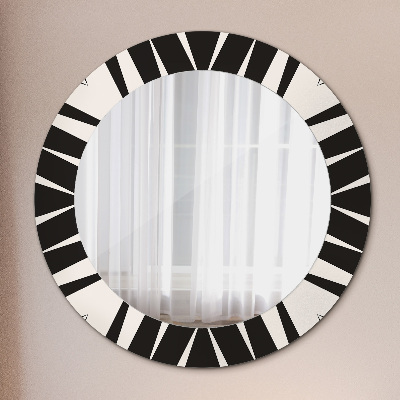 Round mirror decor Abstract geometric composition