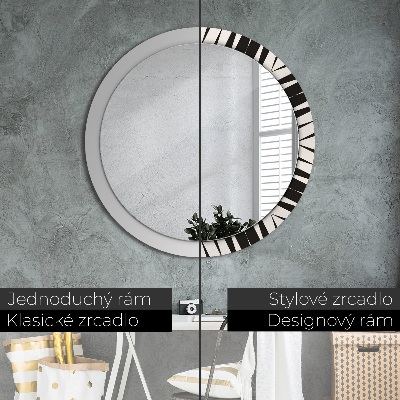 Round mirror decor Abstract geometric composition