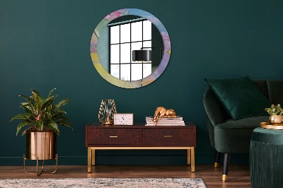 Round decorative wall mirror Oil paint texture