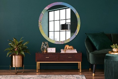 Round decorative wall mirror Oil paint texture