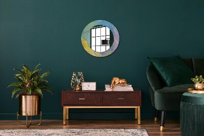 Round decorative wall mirror Oil paint texture