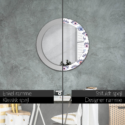 Round decorative wall mirror Modern eyes style