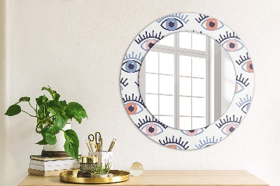 Round decorative wall mirror Modern eyes style