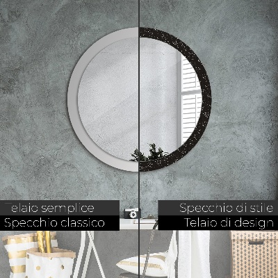 Round mirror decor Chaotic dots