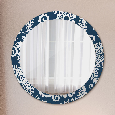 Round mirror decor Paisley composition