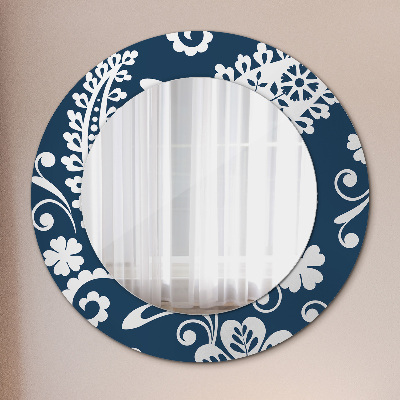 Round mirror decor Paisley composition