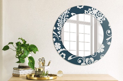 Round mirror decor Paisley composition