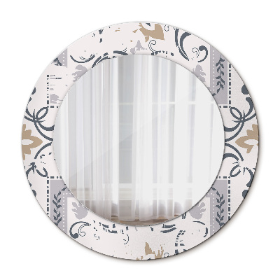 Round mirror decor Retro tiles