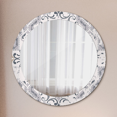 Round mirror decor Retro tiles