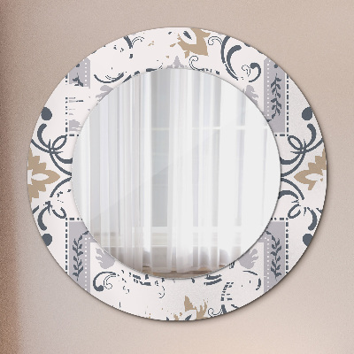 Round mirror decor Retro tiles