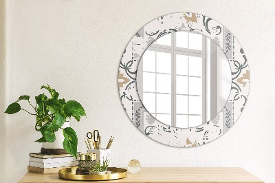 Round mirror decor Retro tiles