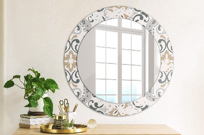 Round mirror decor Retro tiles