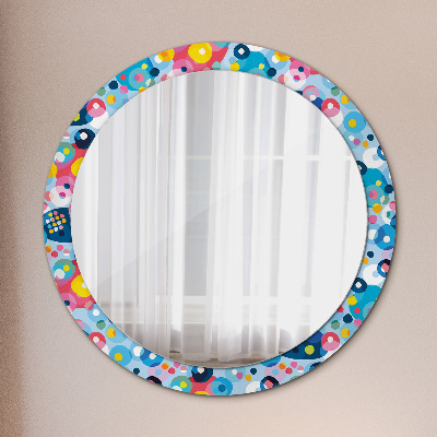 Round decorative wall mirror Colorful ciercles