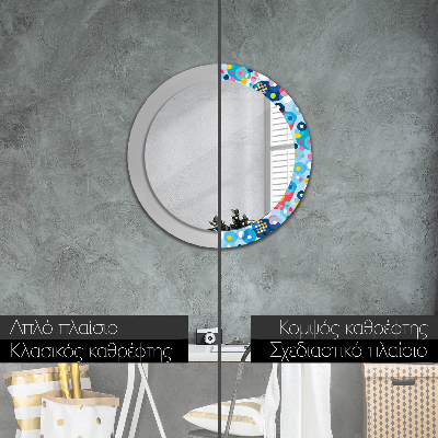 Round decorative wall mirror Colorful ciercles