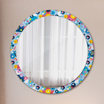 Round decorative wall mirror Colorful ciercles