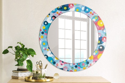 Round decorative wall mirror Colorful ciercles