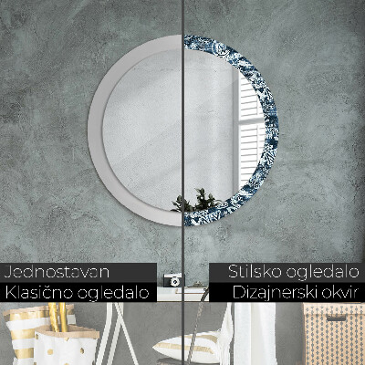 Round decorative wall mirror Ny collage