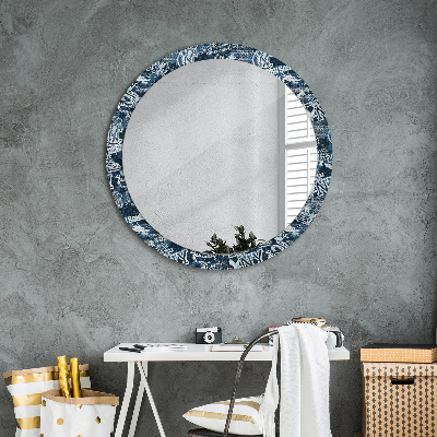 Round decorative wall mirror Ny collage