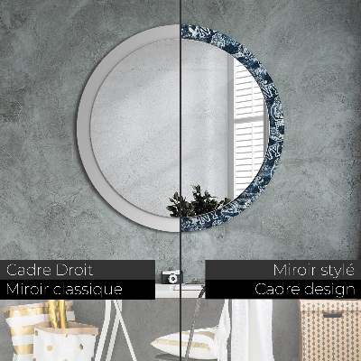 Round decorative wall mirror Ny collage