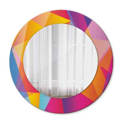 Round decorative wall mirror Geometric composition