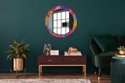 Round decorative wall mirror Geometric composition