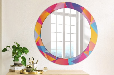 Round decorative wall mirror Geometric composition