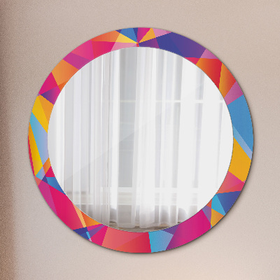 Round decorative wall mirror Geometric composition