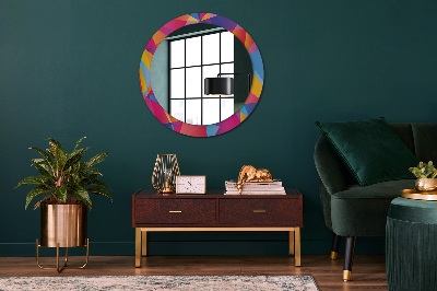 Round decorative wall mirror Geometric composition