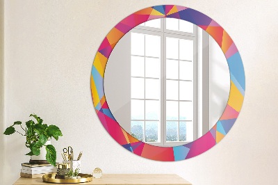 Round decorative wall mirror Geometric composition