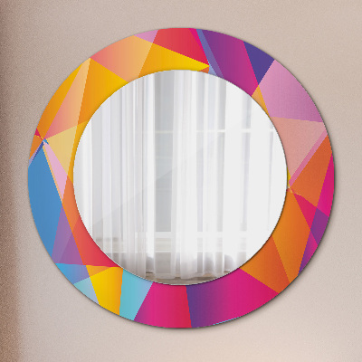 Round decorative wall mirror Geometric composition