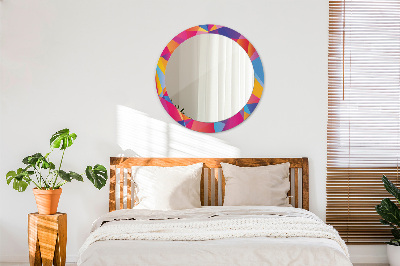 Round decorative wall mirror Geometric composition