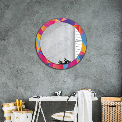 Round decorative wall mirror Geometric composition