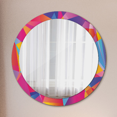 Round decorative wall mirror Geometric composition