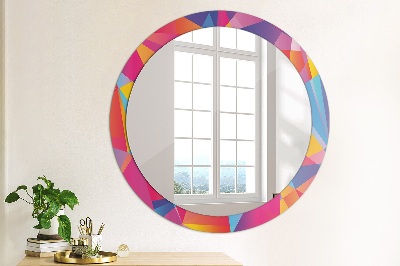 Round decorative wall mirror Geometric composition