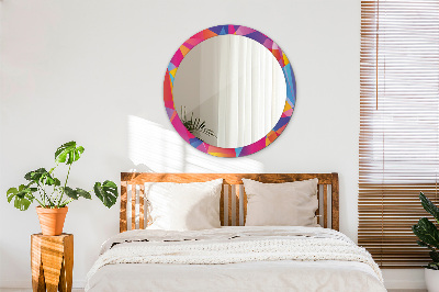 Round decorative wall mirror Geometric composition