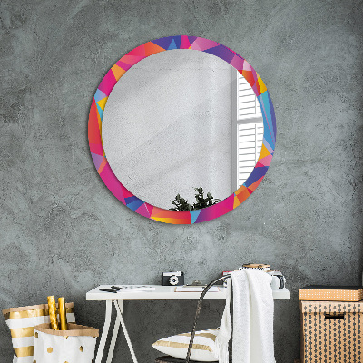 Round decorative wall mirror Geometric composition