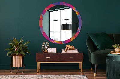 Round decorative wall mirror Geometric composition