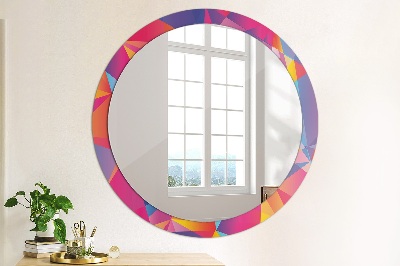 Round decorative wall mirror Geometric composition