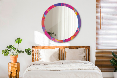 Round decorative wall mirror Geometric composition