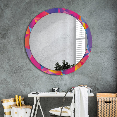 Round decorative wall mirror Geometric composition